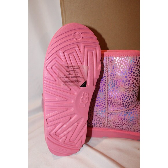 NIB UGG Classic Short II Spots Boots Pink Purple Youth 5 Women's 6.5-7 - Picture 6 of 6